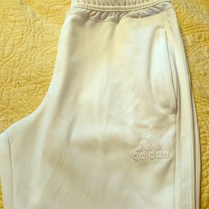 White adidas tracksuit pants climacool